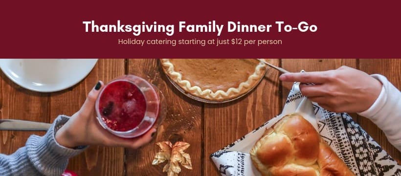 Thanksgiving Family Dinner To Go Facebook Cover