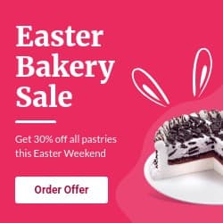 Easter Bunny Bakery Sale Square