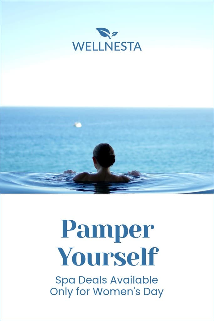 Wellness Pamper On Women's Day Pinterest Pin Tall