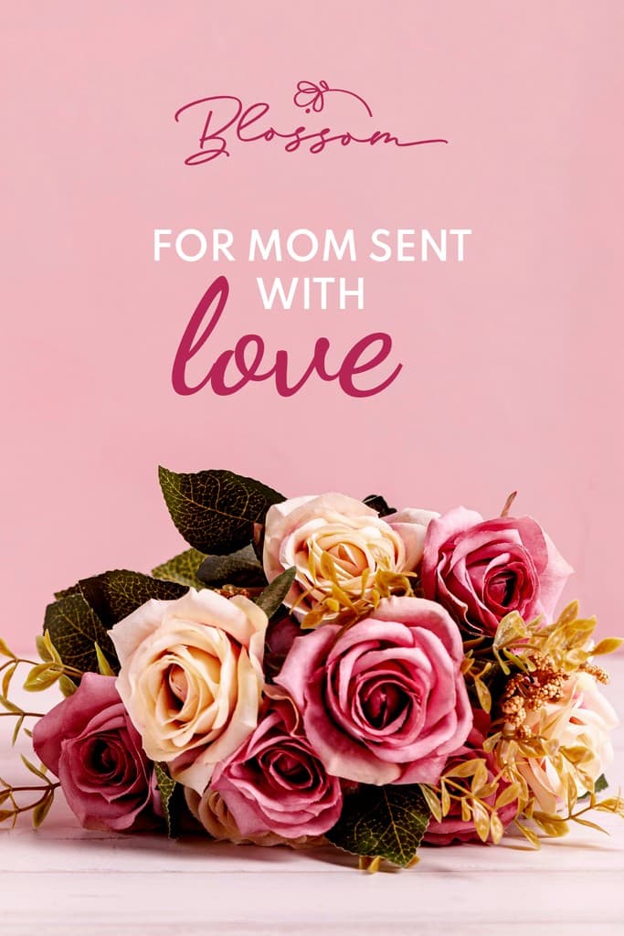 Sent with Love Mother's Day Flowers Pinterest Pin Tall