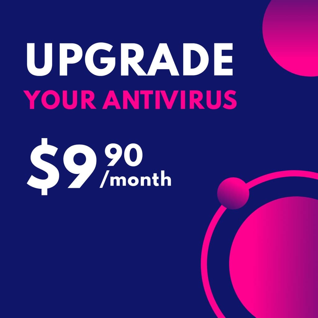 Blue Pink Upgrade Your Antivirus Instagram Post