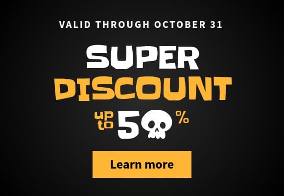 Black Halloween Skull Discount Netboard