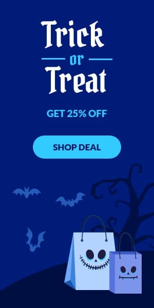 Trick or Treat Halloween Sale Half Page