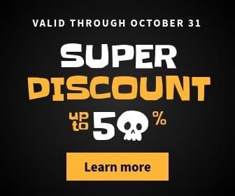 Black Halloween Skull Discount Large Rectangle