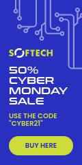 Blue Circuit Sale Cyber Monday Vertical Banner