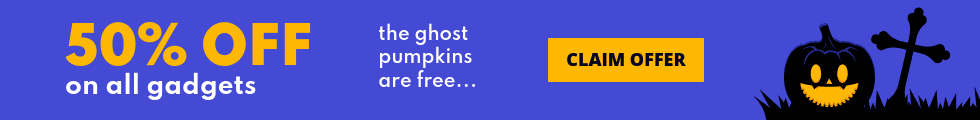Gadget Sale with Free Ghost Pumpkins Panorama