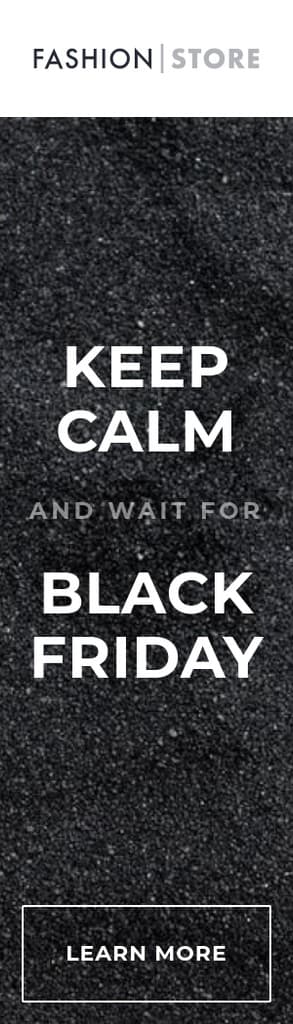 Keep Calm Black Friday Fashion Portrait