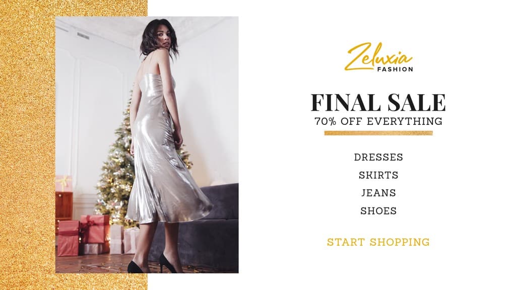 Golden Christmas Final Sale Fashion Video Facebook FHD Video