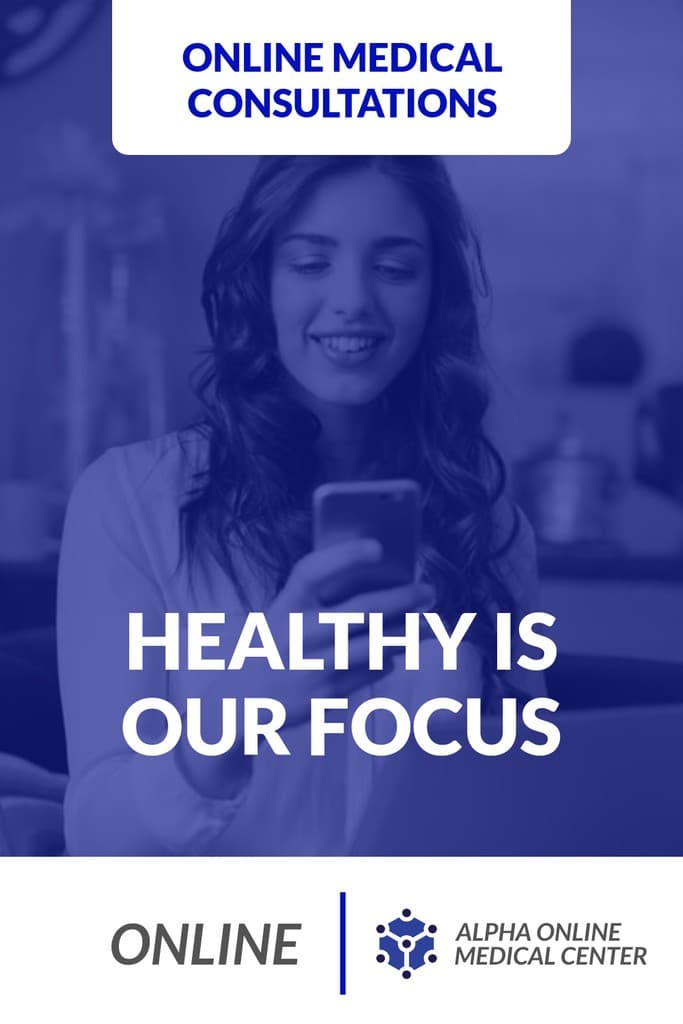 Blue Online Medical Consultations Pinterest Pin Tall