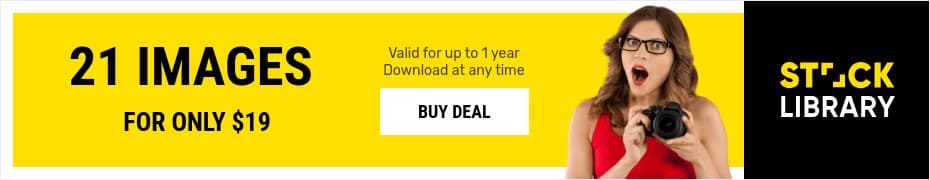 Yellow Image Stock Library Top Banner