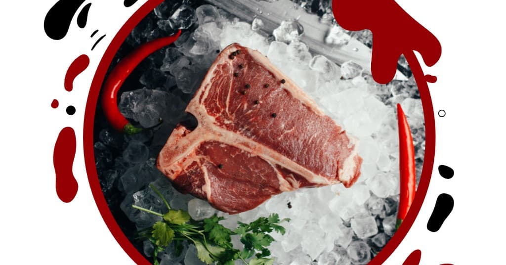 Tbone Steak on Ice Restaurant Responsive Landscape Responsive Landscape Art