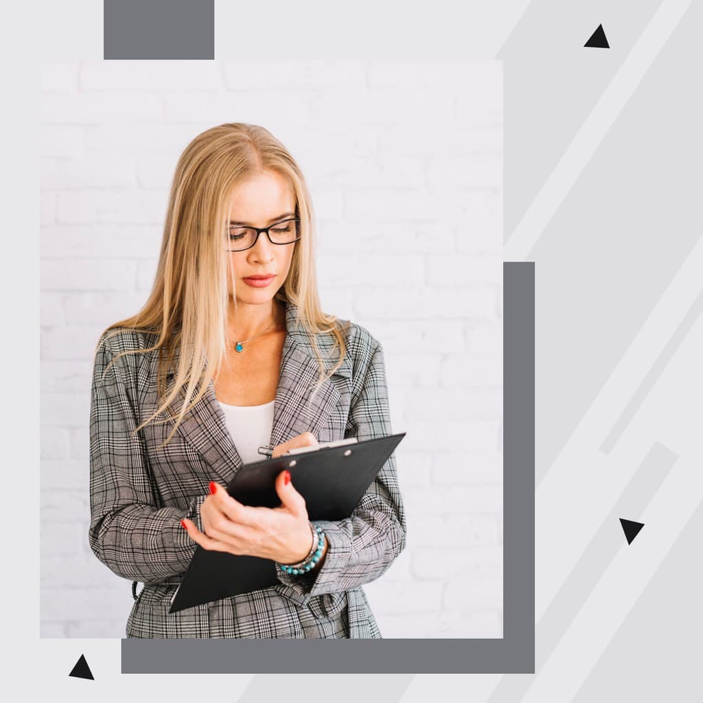 Classy Blonde Analyst Business Responsive Square Responsive Square Art