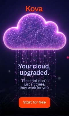 Your Digital Cloud Upgraded Kova Software Animated Vertical Rectangle