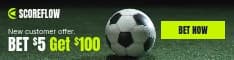Bet Five Get Hundred Soccer Scoreflow Betting Video Half Banner