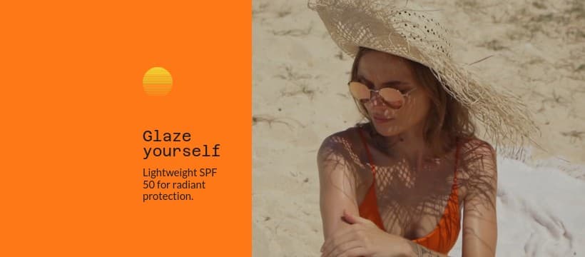 Glaze Beauty Products for Sun Protection Video Facebook Cover