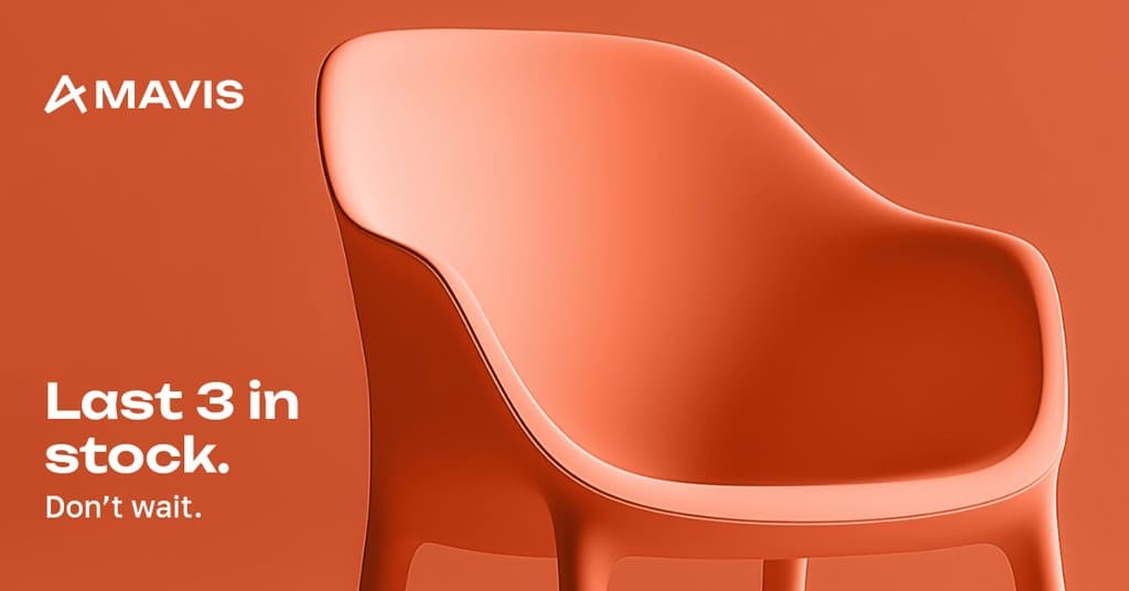 Last 3 in Stock Mavis Furniture Animated Facebook Sponsored Message