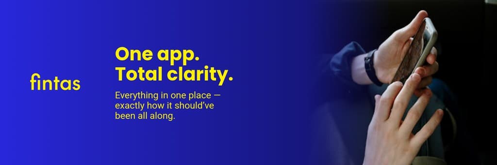 One App with Total Clarity Fintas Finance Animated X Header