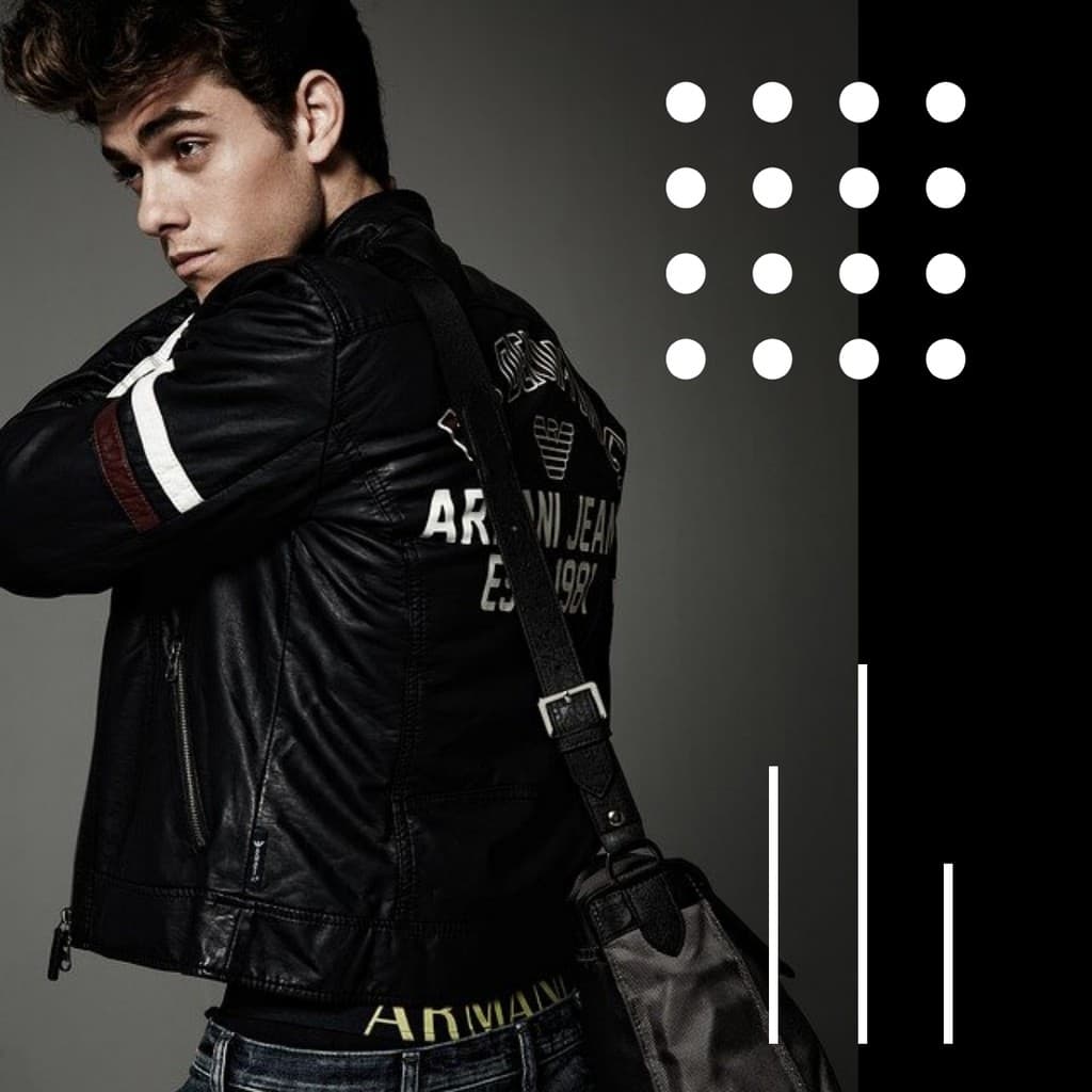 Black Armani Outfit Man Fashion Responsive Square Responsive Square Art