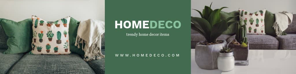 Trendy Green Homedeco  Etsy Cover Etsy Big Shop Banner