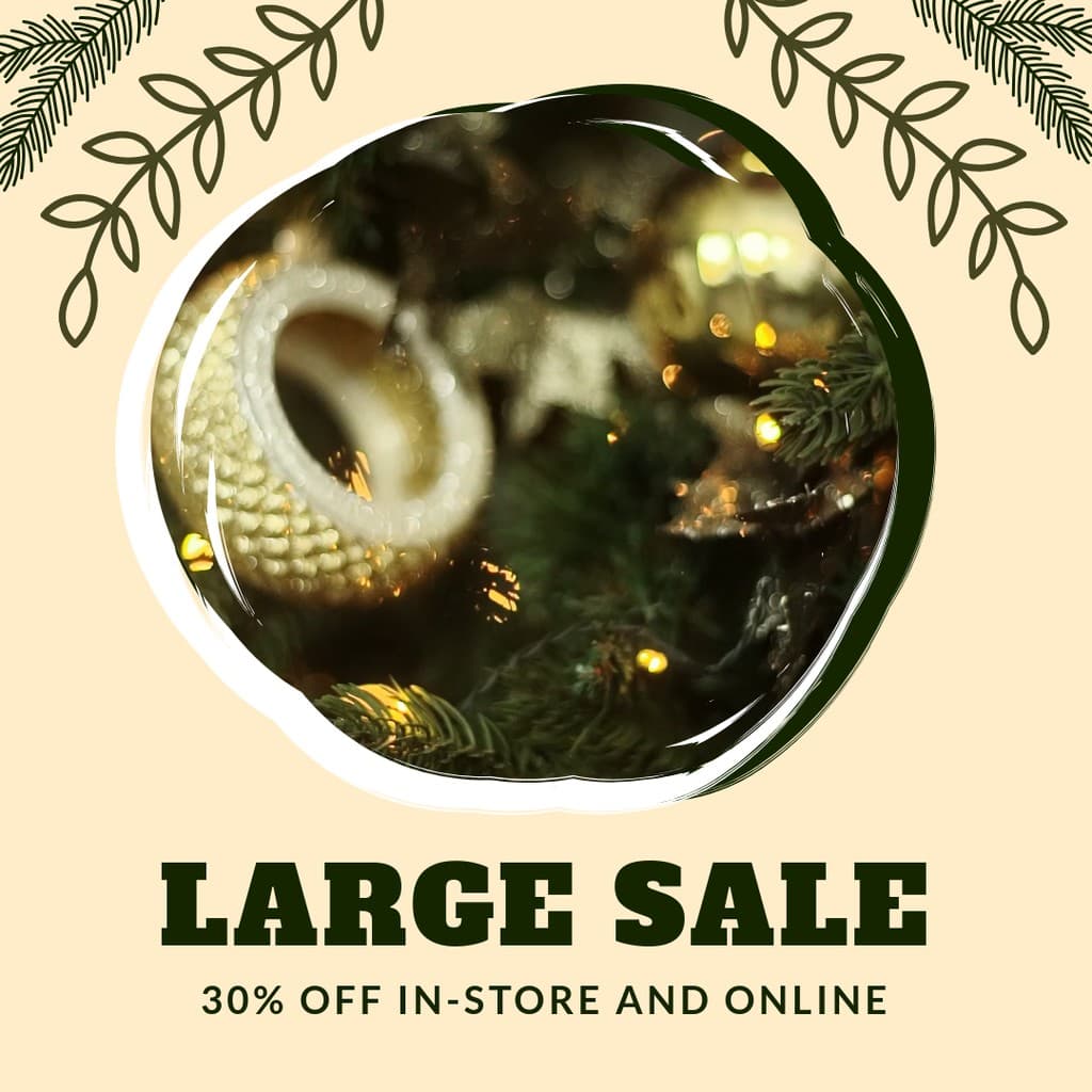 Christmas Tree Large Sale Video Instagram Video Post