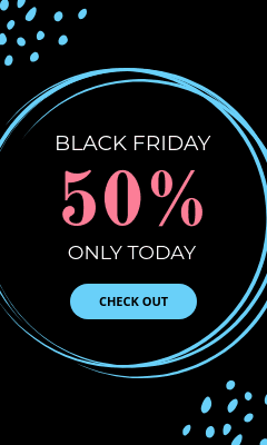 Black Friday 50 Only Today Vertical Rectangle