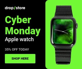 Cyber Monday Green Apple Watch Large Rectangle