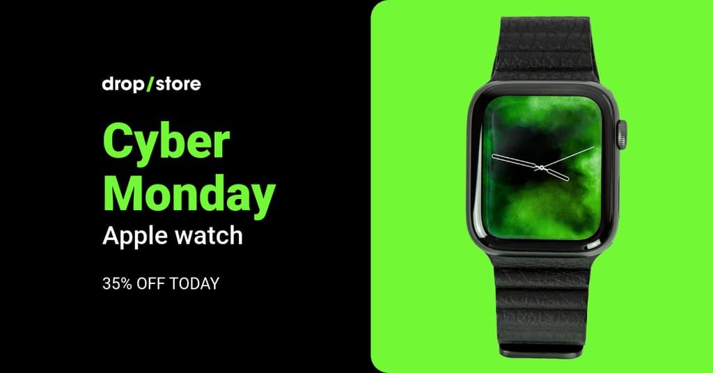 Cyber Monday Green Apple Watch Facebook Sponsored Message