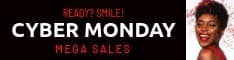 Cyber Monday Take a Smile Shot Half Banner