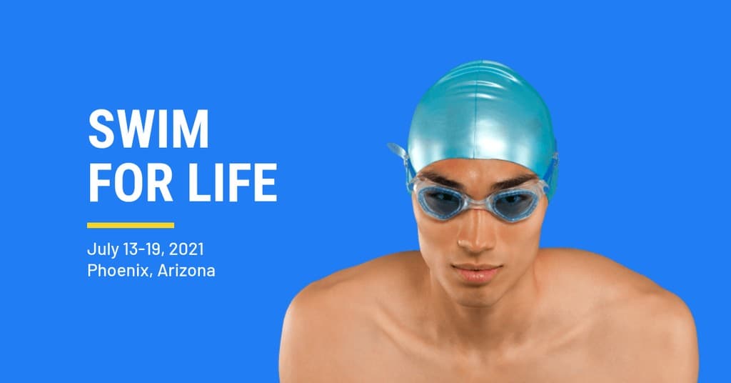 Swim for Life Charity Event Facebook Sponsored Message