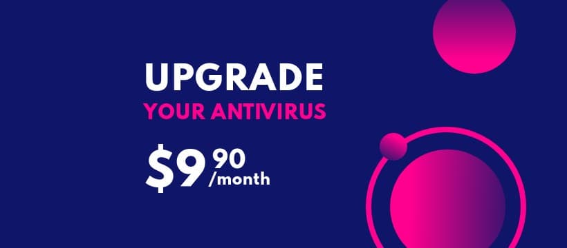 Blue Pink Upgrade Your Antivirus Facebook Cover
