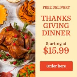 Thanksgiving Dinner Free Delivery Square