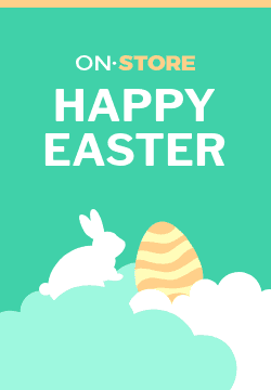 Happy Easter Bunny in Clouds Triple Widescreen