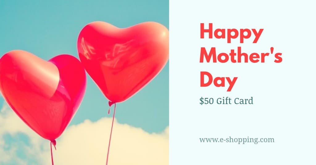Mother's Day Hearth Balloons Gift Card Facebook Sponsored Message