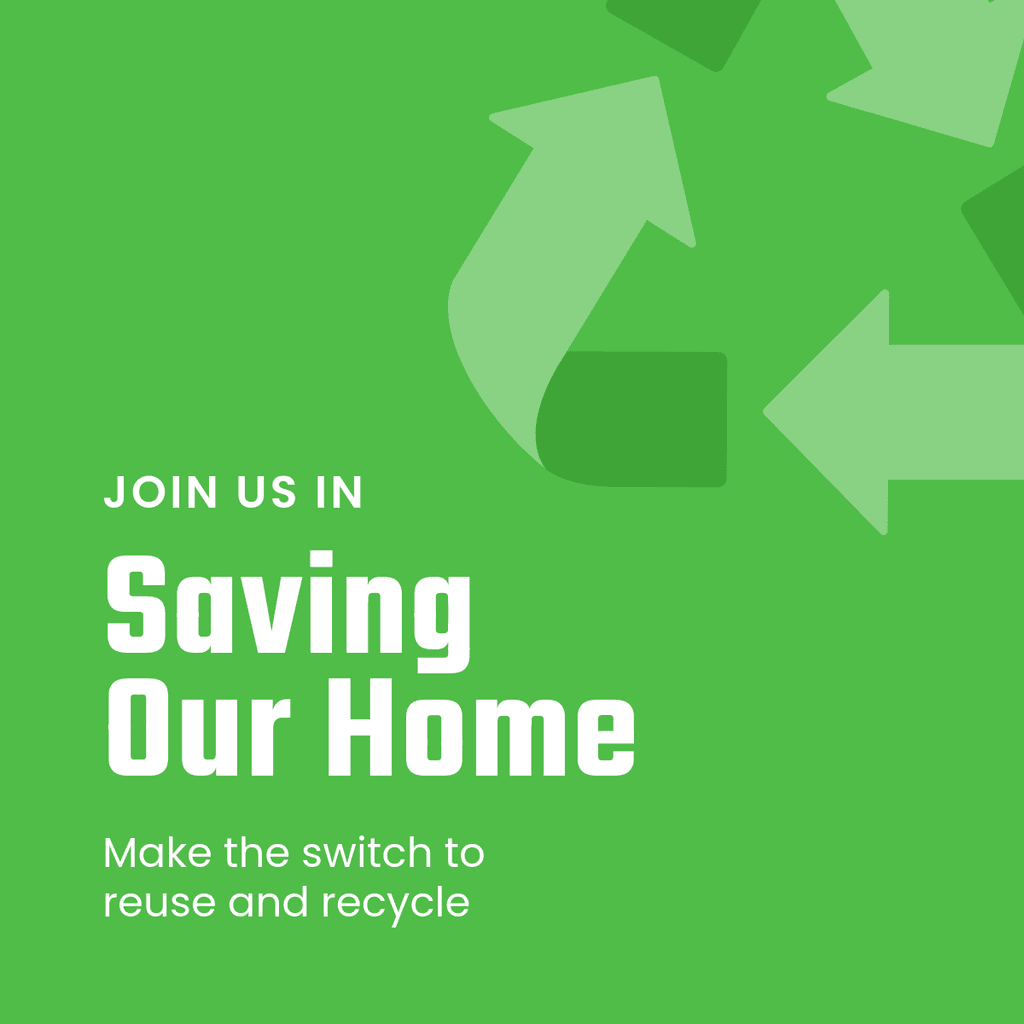 Save our Home and Recycle Earth Day Facebook Square Post