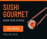 Sushi Gourmet Asian Food Service Small Rectangle