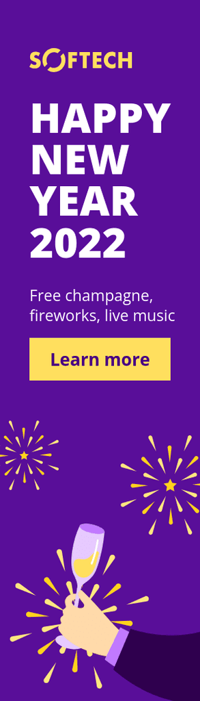 New Year 2022 Party Invitation Portrait