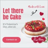 Let There Be Cake on Valentine's Day Small Square