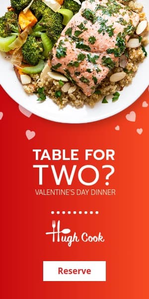 Table For Two on Valentine's Day Half Page