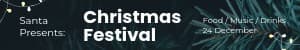 Santa Presents Christmas Festival Mobile Banner