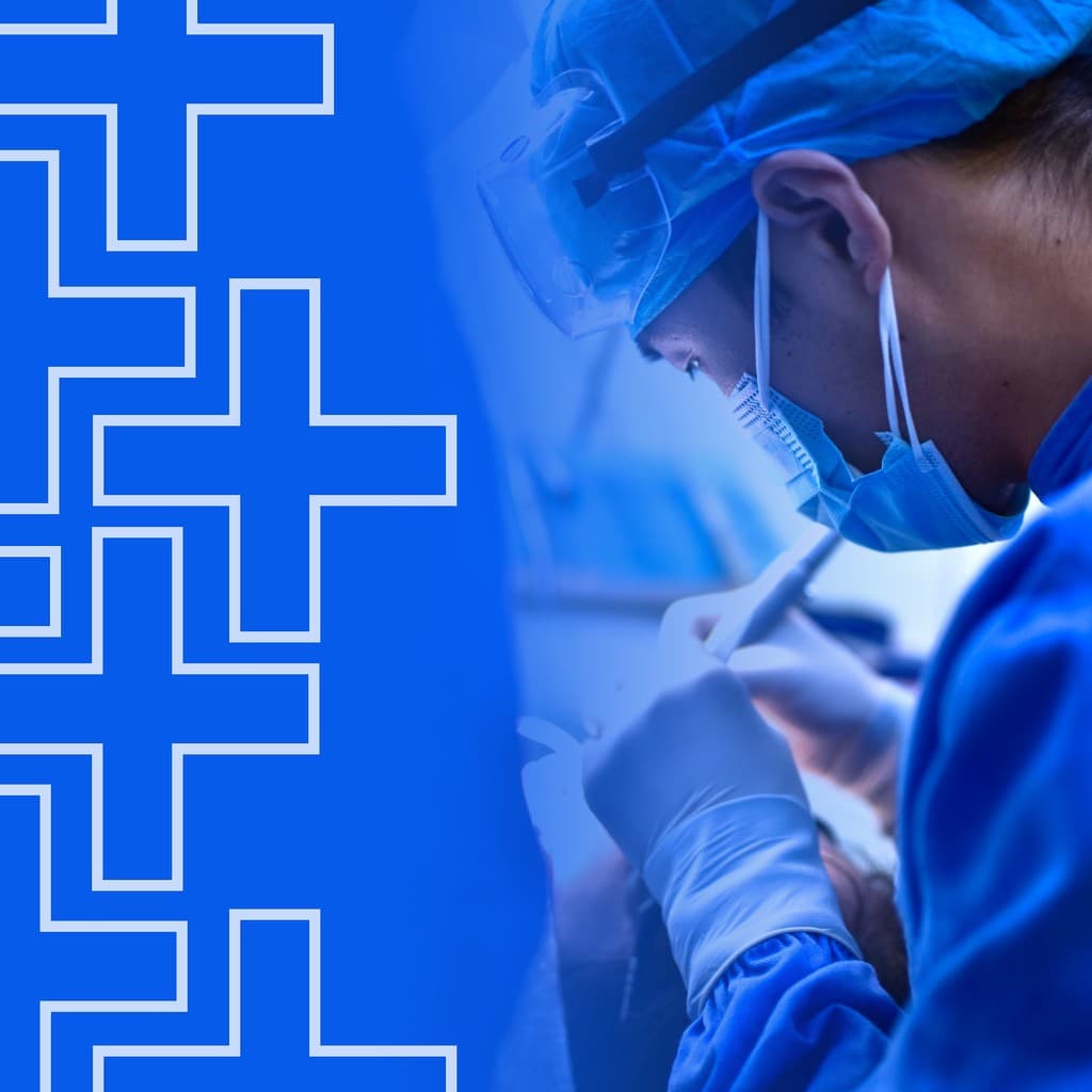 Blue Medical Surgery Health Responsive Square Responsive Square Art