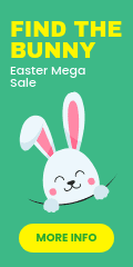 Find the Bunny Easter Mega Sale Vertical Banner
