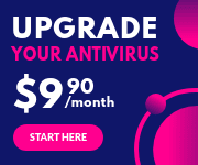 Blue Pink Upgrade Your Antivirus Small Rectangle