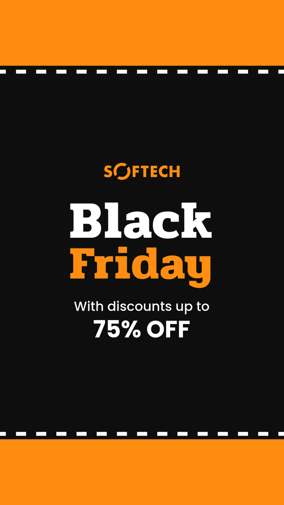 Orange Black Friday Road Discount Story