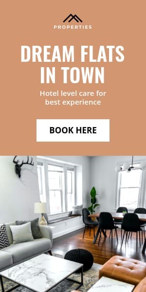 Hotel Experience Dream Flats in Town Half Page