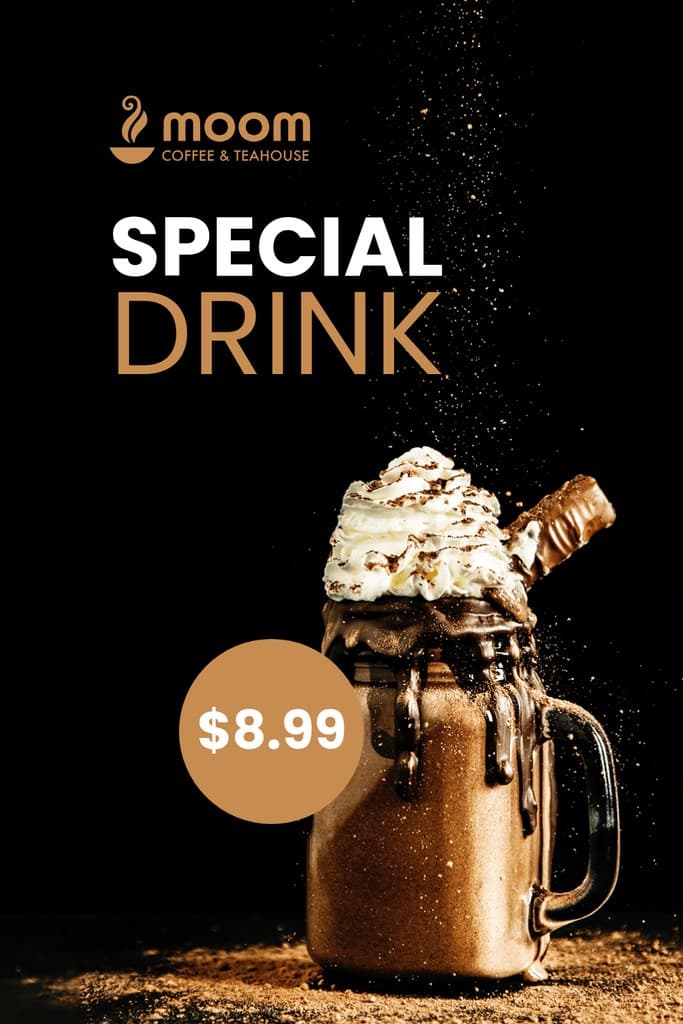 Coffee and Teahouse Special Drink Price Pinterest Pin Tall