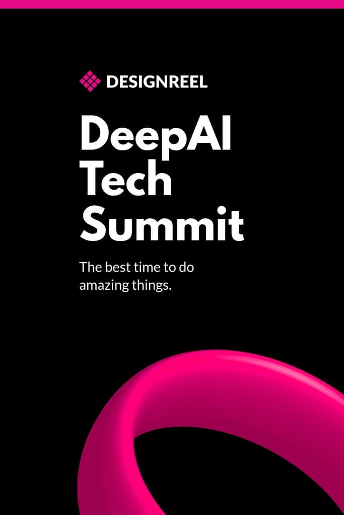 DeepAI Tech Summit for Amazing Things Pinterest Pin Tall