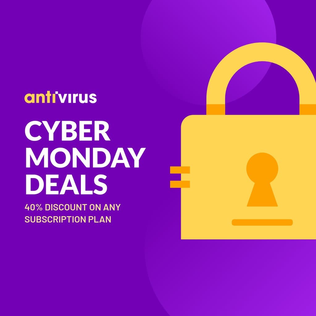 Cyber Monday Antivirus Subscription Deals Facebook Square Post