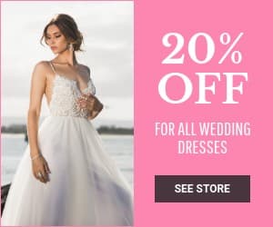 Discount on All Wedding Dresses Inline Rectangle