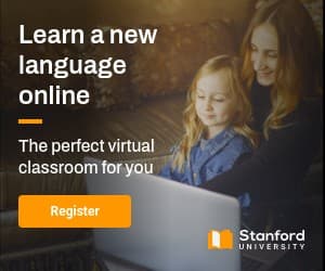 Learn a New Language Online Inline Rectangle