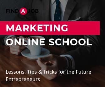 Find a Job Marketing Online School Large Rectangle